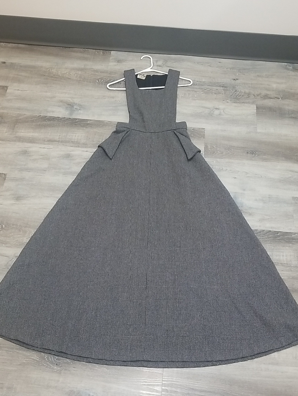 Vintage Gray Wool Pinagore Dress